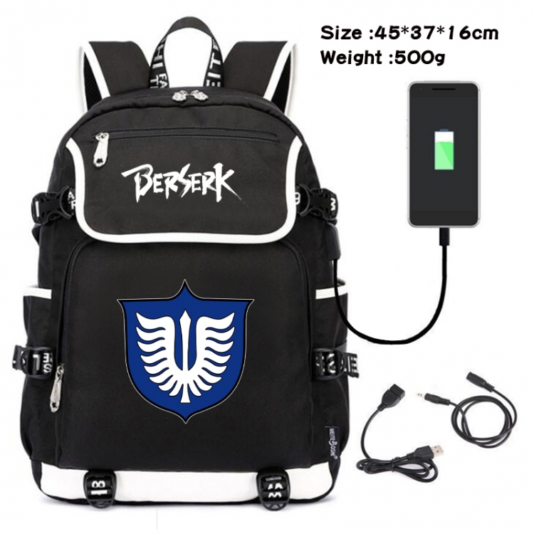 Berserk Animation data backpack small flap canvas backpack 45X37X16CM