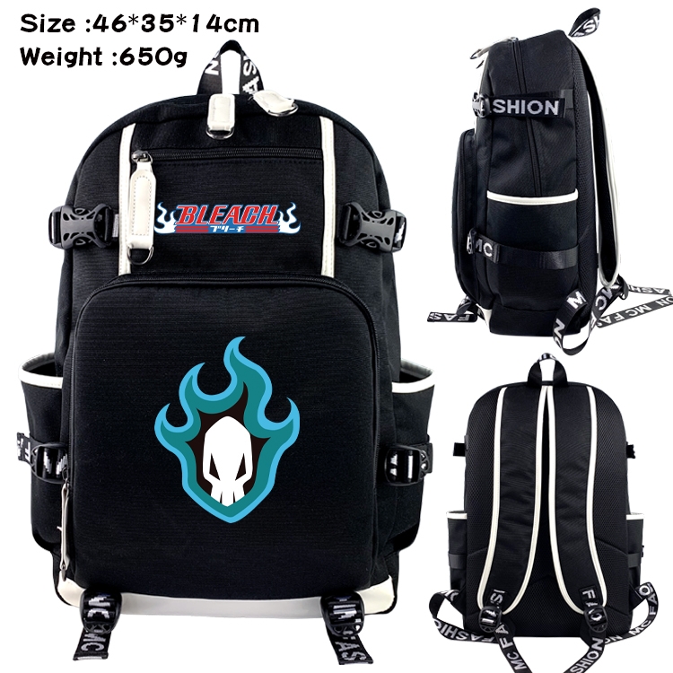 Bleach  Data USB backpack Cartoon printed student backpack 46X35X14CM 650G