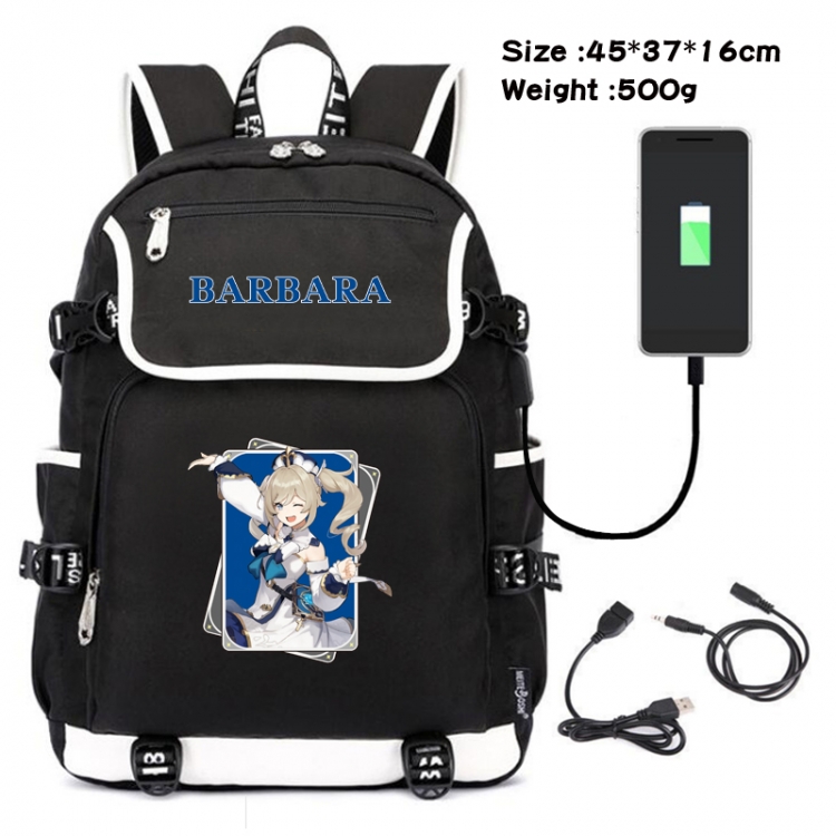 Genshin Impact Animation data backpack small flap canvas backpack 45X37X16CM