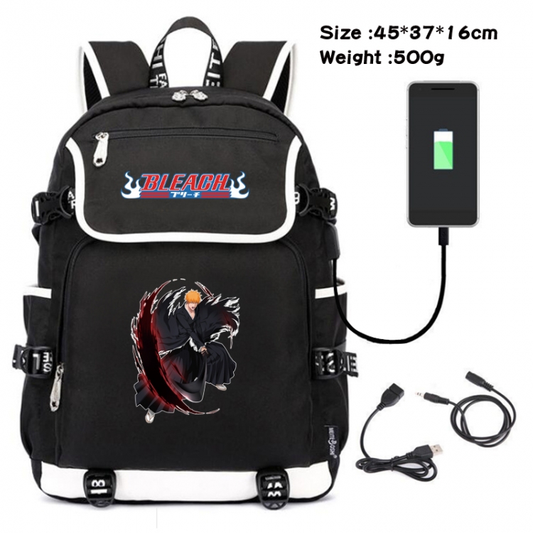 Bleach Animation data backpack small flap canvas backpack 45X37X16CM