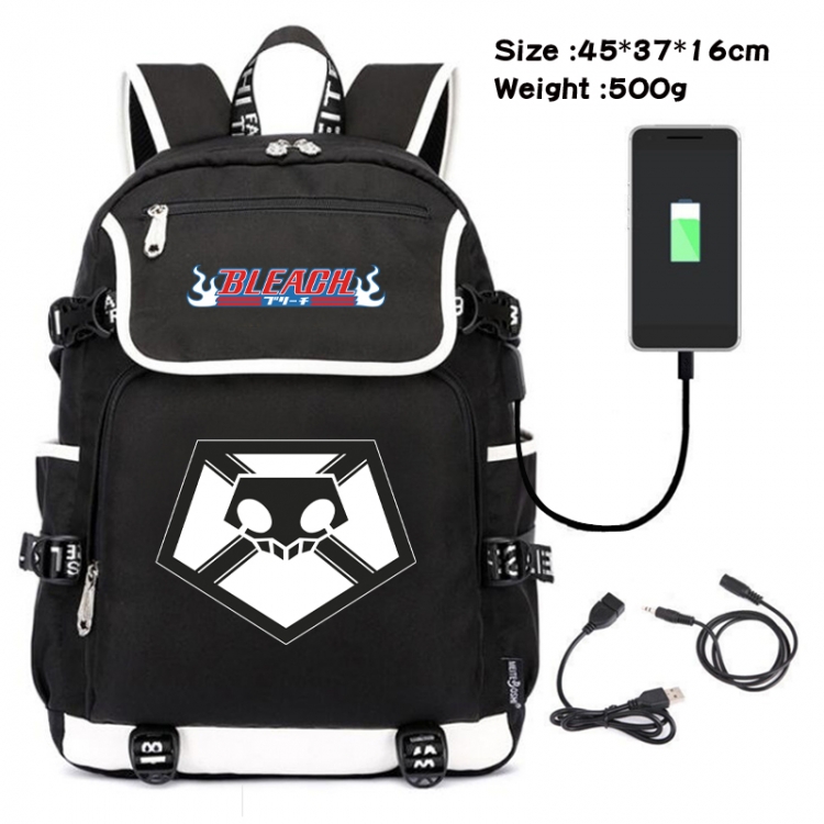 Bleach Animation data backpack small flap canvas backpack 45X37X16CM