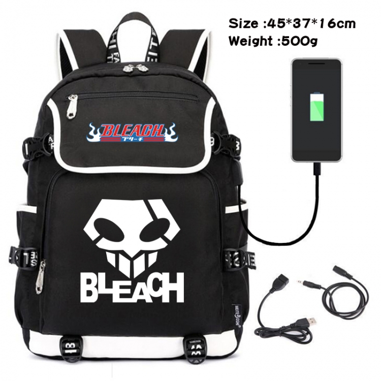 Bleach Animation data backpack small flap canvas backpack 45X37X16CM