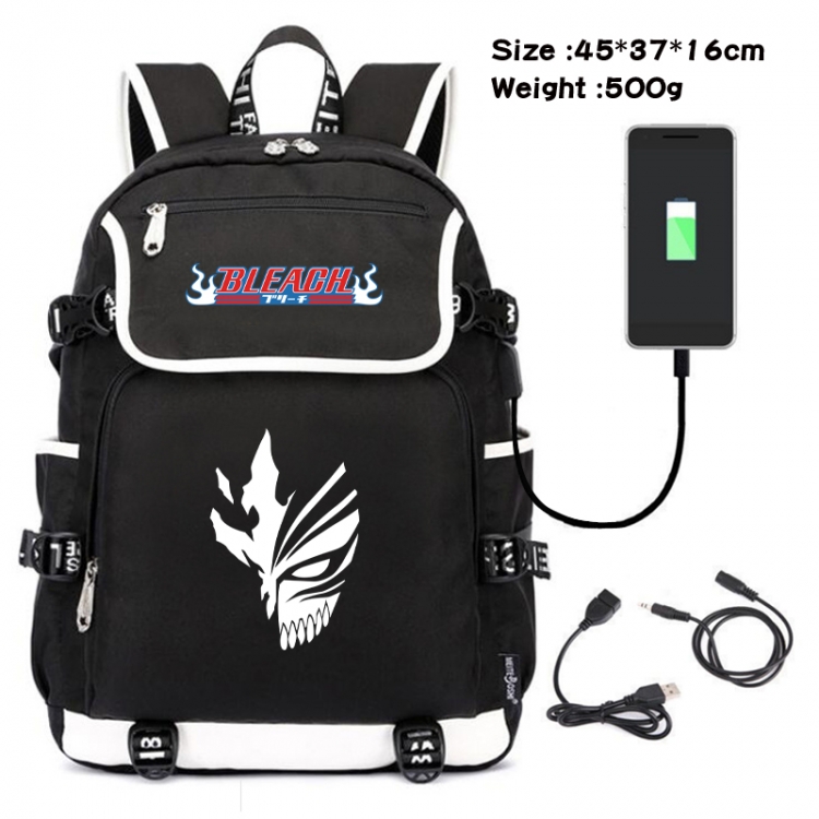 Bleach Animation data backpack small flap canvas backpack 45X37X16CM