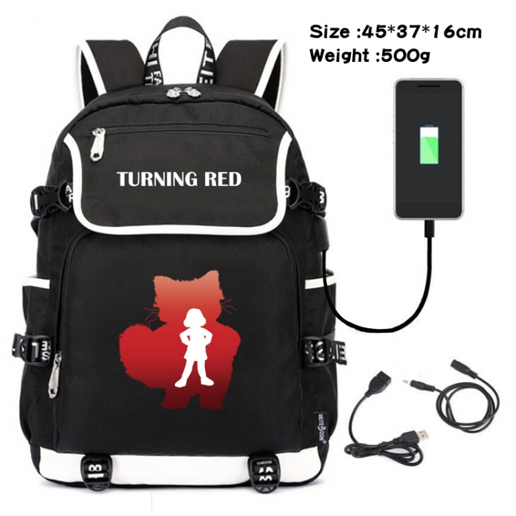 Turning Red Animation data backpack small flap canvas backpack 45X37X16CM