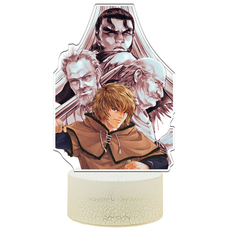 Vinland Saga 2 Acrylic Night Light 16 Color-changing USB Interface Box Set 19X7X4CM white base