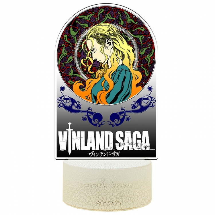 Vinland Saga 2 Acrylic Night Light 16 Color-changing USB Interface Box Set 19X7X4CM white base