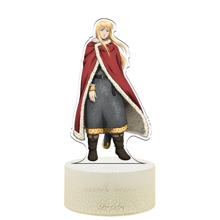 Vinland Saga 2 Acrylic Night Light 16 Color-changing USB Interface Box Set 19X7X4CM white base