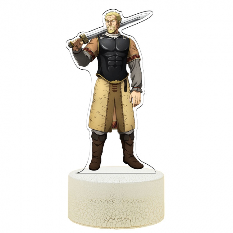 Vinland Saga 2 Acrylic Night Light 16 Color-changing USB Interface Box Set 19X7X4CM white base