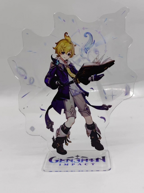 Genshin Impact Anime Laser Acrylic Humanoid  keychain Standing Plates