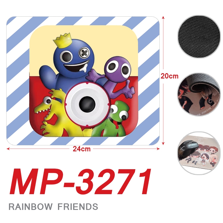 Rainbow friend Anime Full Color Printing Mouse Pad Unlocked 20X24cm price for 5 pcs MP-3271