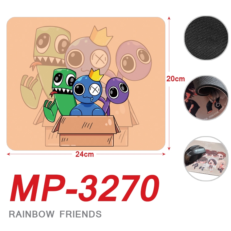 Rainbow friend Anime Full Color Printing Mouse Pad Unlocked 20X24cm price for 5 pcs  MP-3270