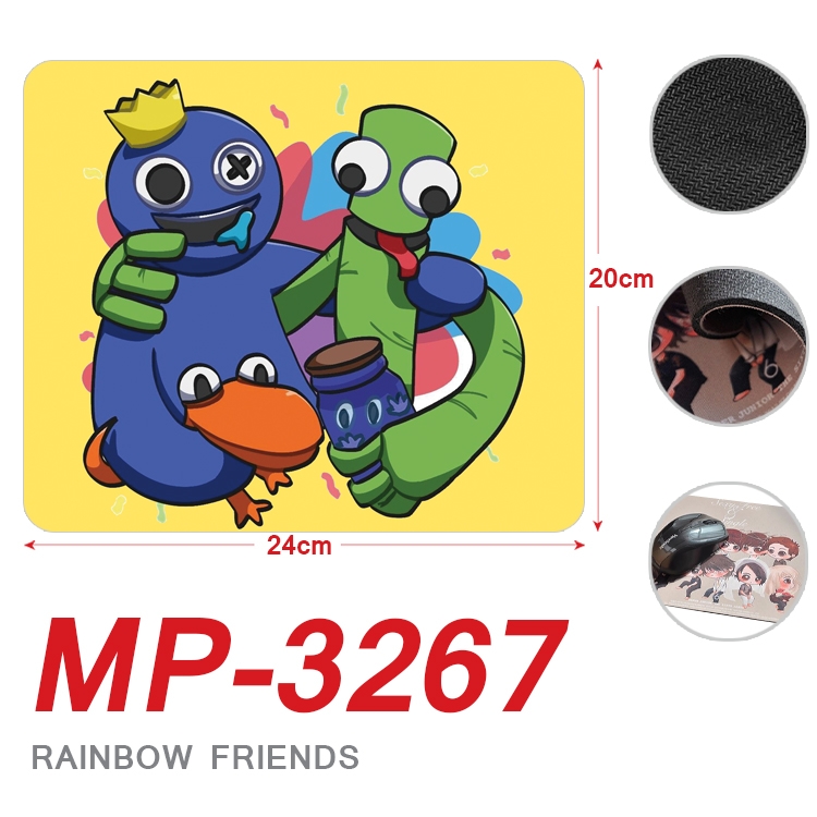 Rainbow friend Anime Full Color Printing Mouse Pad Unlocked 20X24cm price for 5 pcs  MP-3267