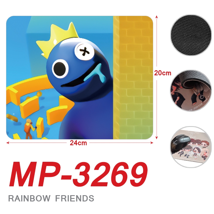 Rainbow friend Anime Full Color Printing Mouse Pad Unlocked 20X24cm price for 5 pcs MP-3269