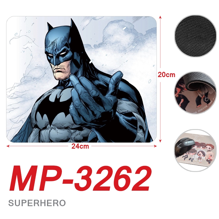 Superhero Movie Anime Full Color Printing Mouse Pad Unlocked 20X24cm price for 5 pcs MP-3262