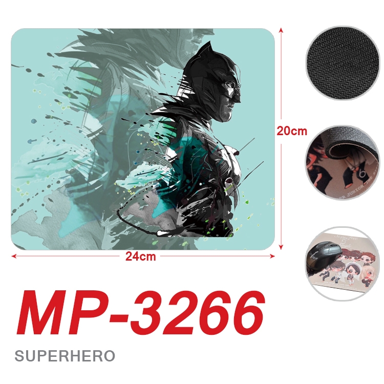 Superhero Movie Anime Full Color Printing Mouse Pad Unlocked 20X24cm price for 5 pcs MP-3266