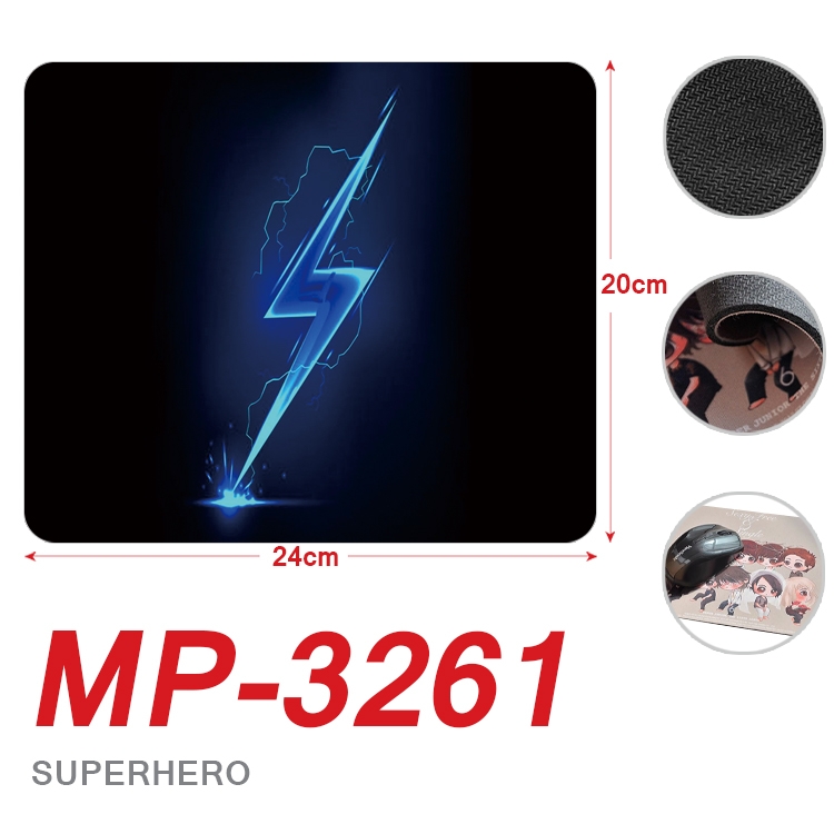 Superhero Movie Anime Full Color Printing Mouse Pad Unlocked 20X24cm price for 5 pcs MP-3261