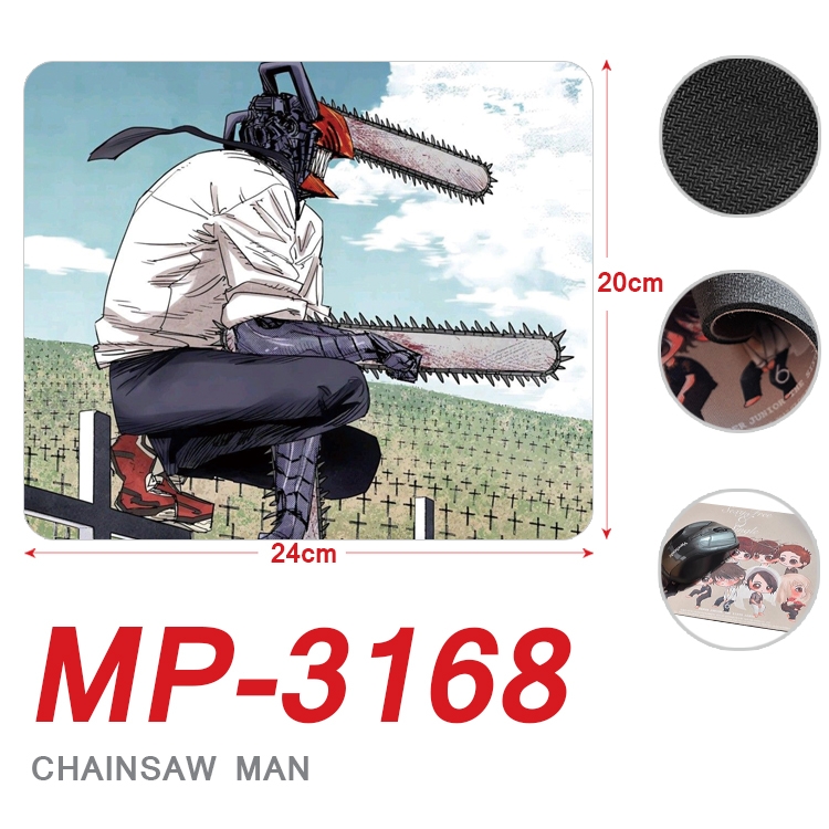 Chainsaw man Anime Full Color Printing Mouse Pad Unlocked 20X24cm price for 5 pcs  MP-3168