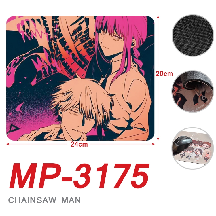 Chainsaw man Anime Full Color Printing Mouse Pad Unlocked 20X24cm price for 5 pcs  MP-3175