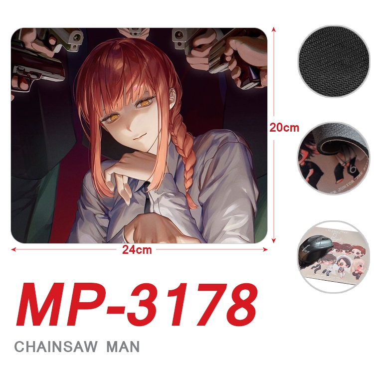 Chainsaw man Anime Full Color Printing Mouse Pad Unlocked 20X24cm price for 5 pcs MP-3178