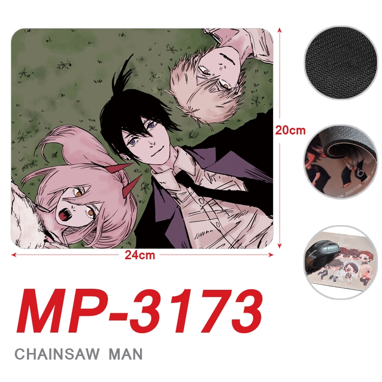 Chainsaw man Anime Full Color Printing Mouse Pad Unlocked 20X24cm price for 5 pcs MP-3173