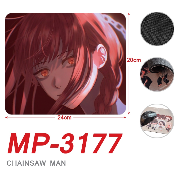 Chainsaw man Anime Full Color Printing Mouse Pad Unlocked 20X24cm price for 5 pcs MP-3177