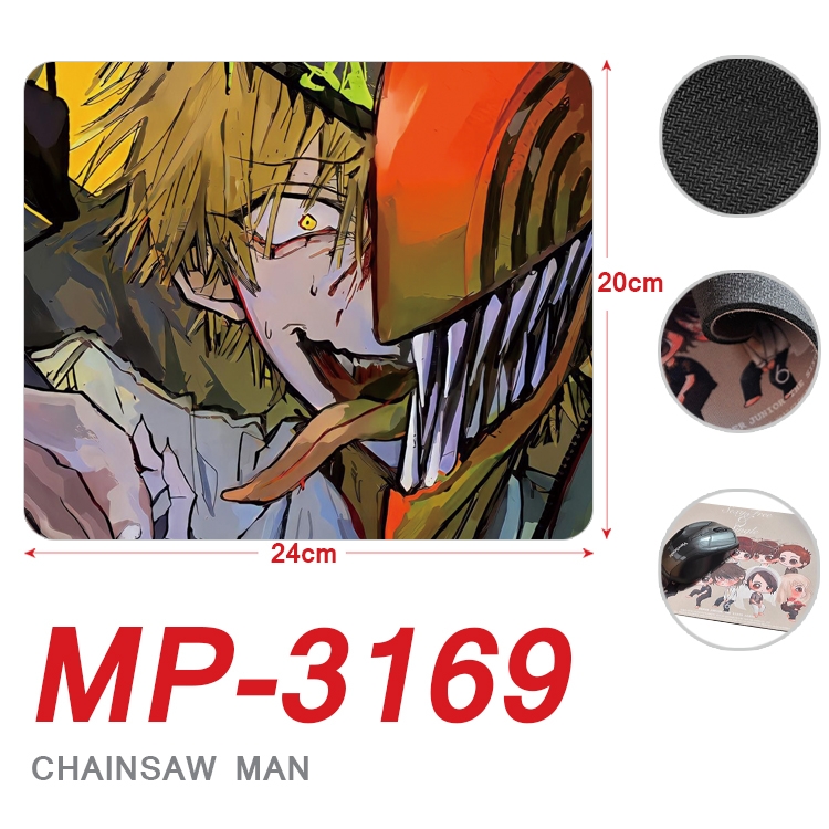 Chainsaw man Anime Full Color Printing Mouse Pad Unlocked 20X24cm price for 5 pcs MP-3169