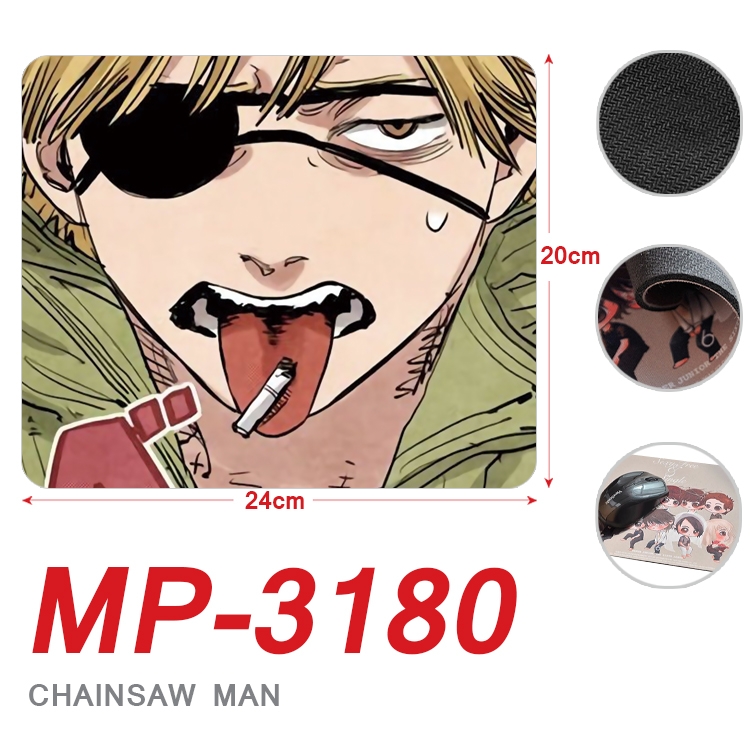 Chainsaw man Anime Full Color Printing Mouse Pad Unlocked 20X24cm price for 5 pcs MP-3180