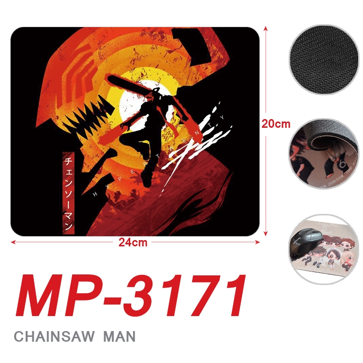 Chainsaw man Anime Full Color Printing Mouse Pad Unlocked 20X24cm price for 5 pcs MP-3171