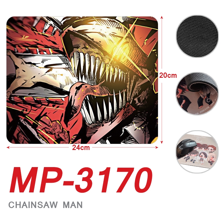 Chainsaw man Anime Full Color Printing Mouse Pad Unlocked 20X24cm price for 5 pcs MP-3170