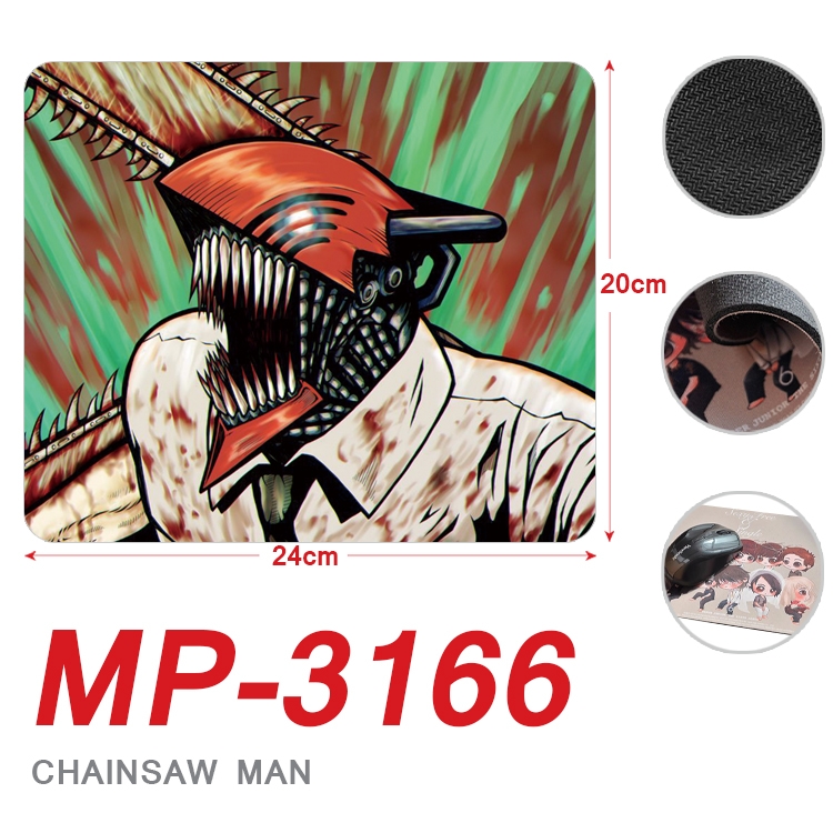 Chainsaw man Anime Full Color Printing Mouse Pad Unlocked 20X24cm price for 5 pcs  MP-3166