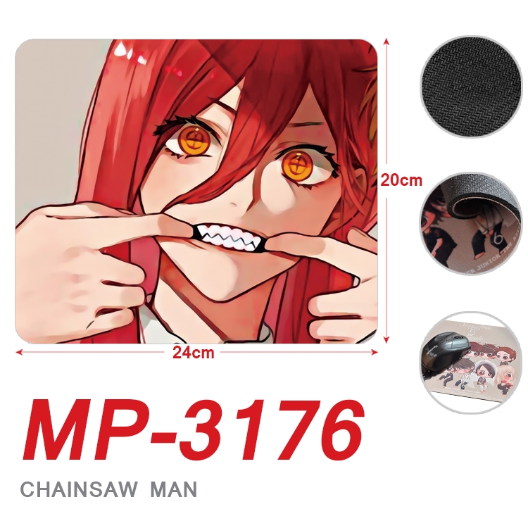 Chainsaw man Anime Full Color Printing Mouse Pad Unlocked 20X24cm price for 5 pcs MP-3176