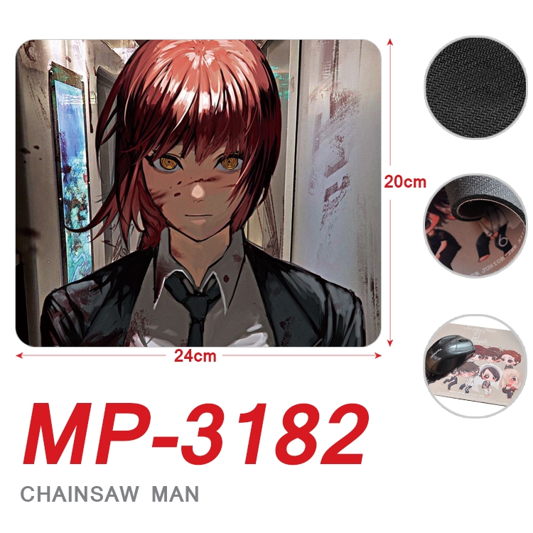 Chainsaw man Anime Full Color Printing Mouse Pad Unlocked 20X24cm price for 5 pcs MP-3182