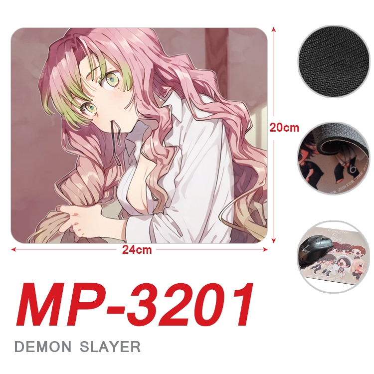 Demon Slayer Kimets Anime Full Color Printing Mouse Pad Unlocked 20X24cm price for 5 pcs MP-3201