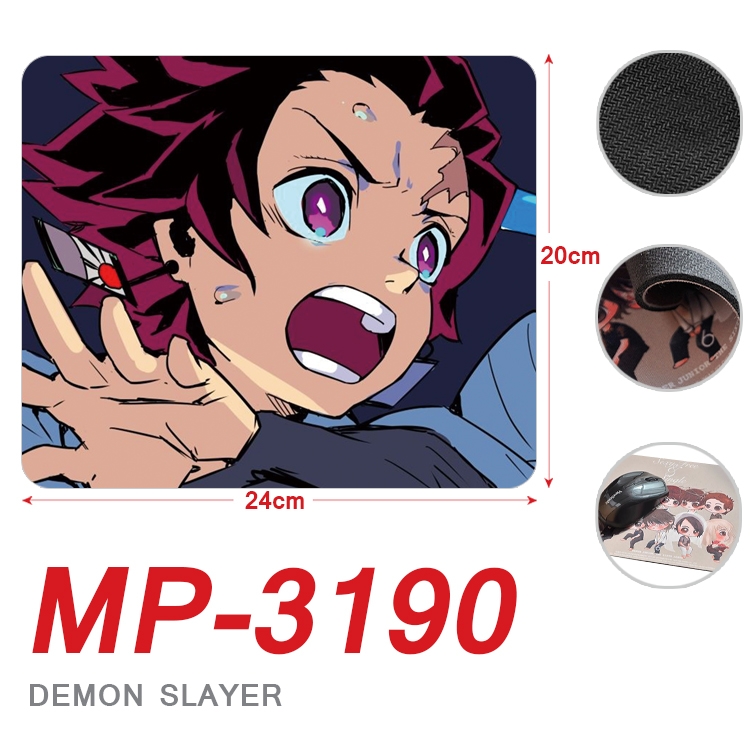 Demon Slayer Kimets Anime Full Color Printing Mouse Pad Unlocked 20X24cm price for 5 pcs  MP-3190