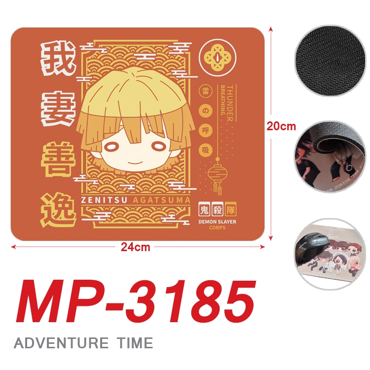 Demon Slayer Kimets Anime Full Color Printing Mouse Pad Unlocked 20X24cm price for 5 pcs MP-3185