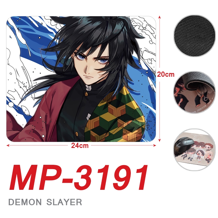 Demon Slayer Kimets Anime Full Color Printing Mouse Pad Unlocked 20X24cm price for 5 pcs  MP-3191