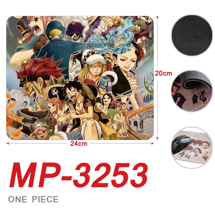 One Piece Anime Full Color Printing Mouse Pad Unlocked 20X24cm price for 5 pcs MP-3253