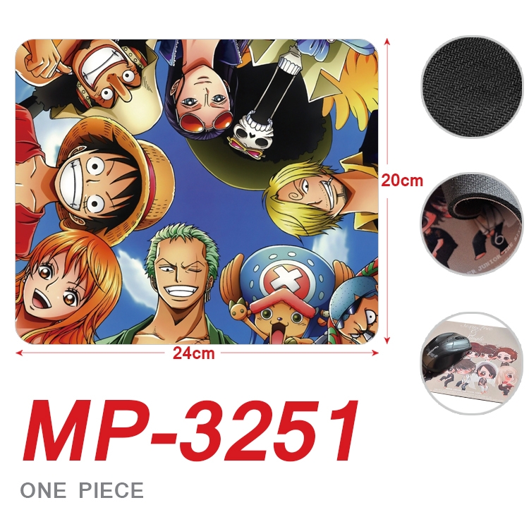 One Piece Anime Full Color Printing Mouse Pad Unlocked 20X24cm price for 5 pcs MP-3251