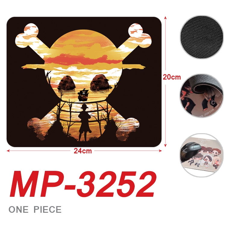 One Piece Anime Full Color Printing Mouse Pad Unlocked 20X24cm price for 5 pcs MP-3252