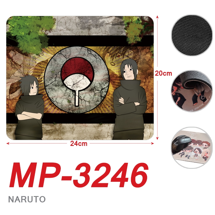 Naruto Anime Full Color Printing Mouse Pad Unlocked 20X24cm price for 5 pcs MP-3246