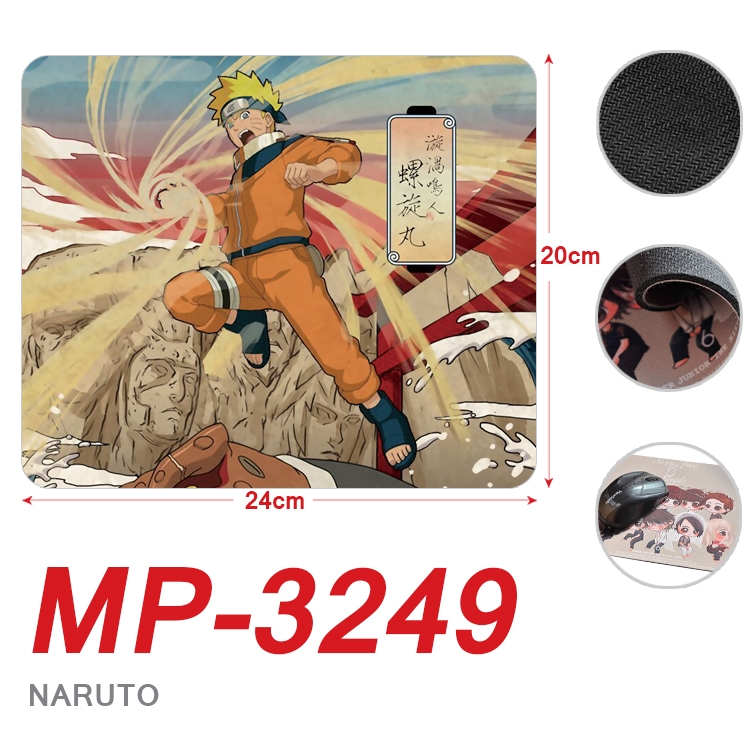 Naruto Anime Full Color Printing Mouse Pad Unlocked 20X24cm price for 5 pcs MP-3249