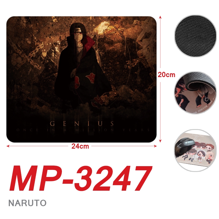 Naruto Anime Full Color Printing Mouse Pad Unlocked 20X24cm price for 5 pcs MP-3247