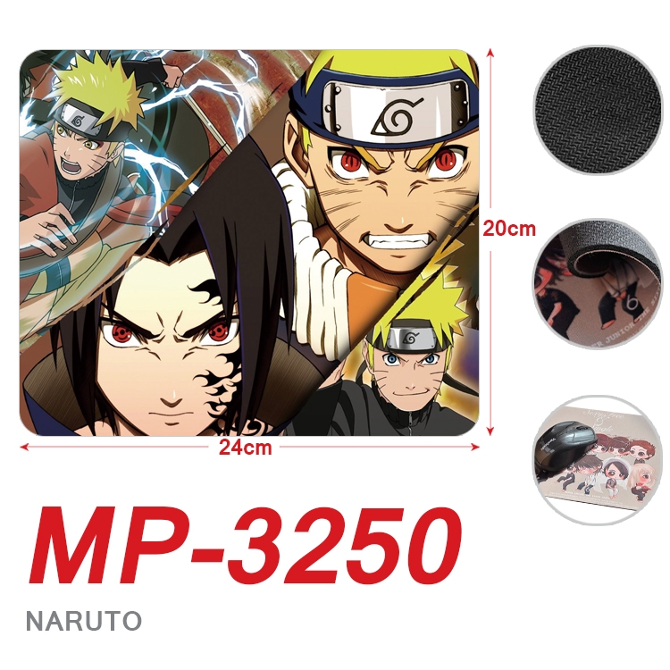 Naruto Anime Full Color Printing Mouse Pad Unlocked 20X24cm price for 5 pcs MP-3250