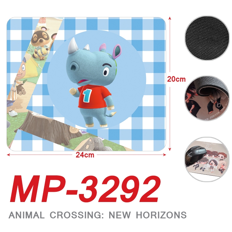 Animal Crossing Anime Full Color Printing Mouse Pad Unlocked 20X24cm price for 5 pcs MP-3292