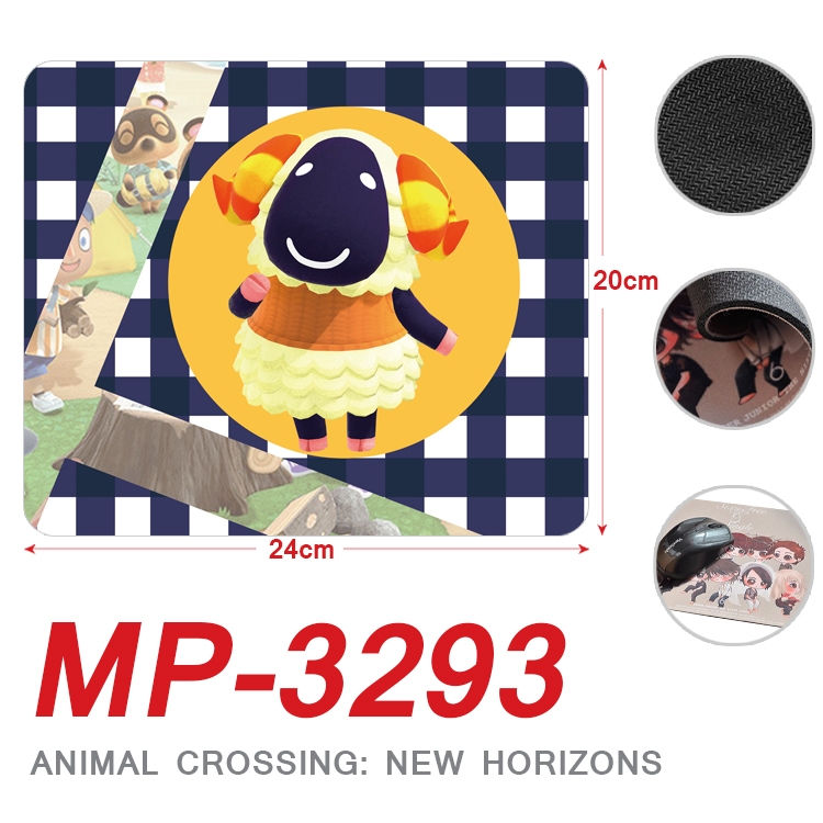 Animal Crossing Anime Full Color Printing Mouse Pad Unlocked 20X24cm price for 5 pcs MP-3293