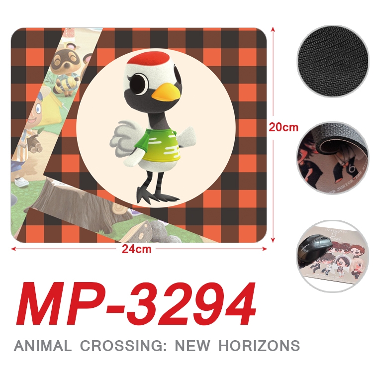 Animal Crossing Anime Full Color Printing Mouse Pad Unlocked 20X24cm price for 5 pcs MP-3294