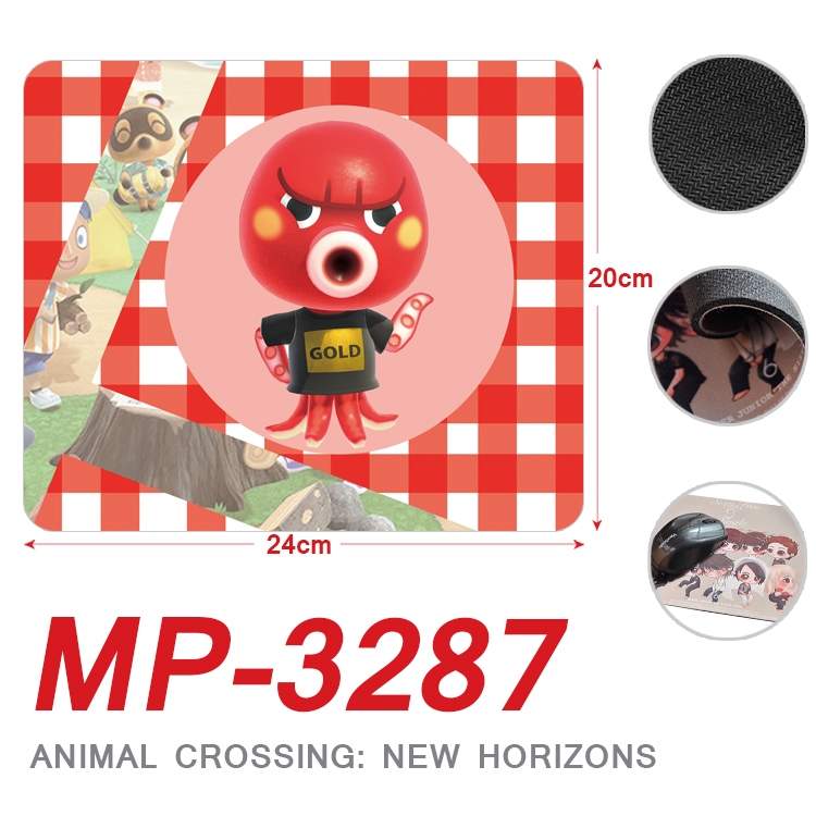 Animal Crossing Anime Full Color Printing Mouse Pad Unlocked 20X24cm price for 5 pcs MP-3287