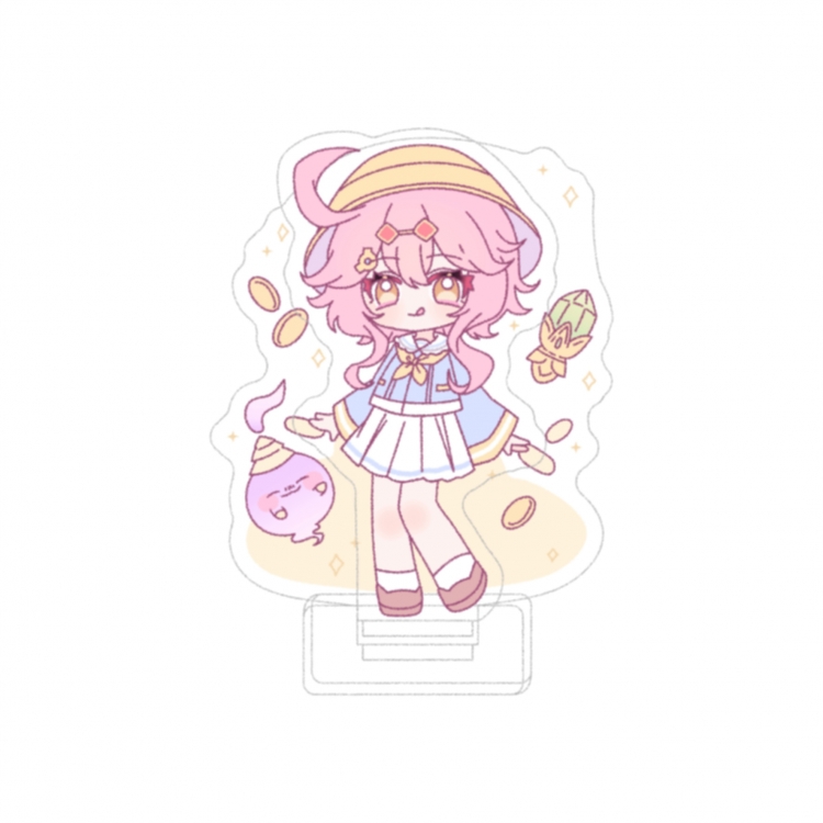 Sweet girl Double layer Anime characters acrylic Standing Plates Keychain 10cm