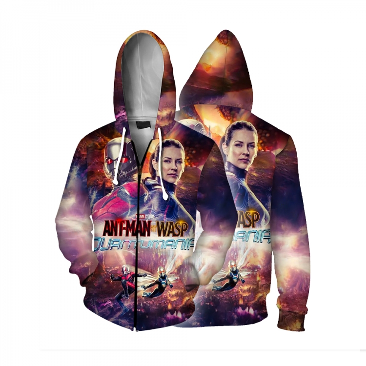 Ant Man 3 and Yellow Bee Girl Hooded zipper sweater jacket  from S to 5XL price for 2 pcs three days in advance