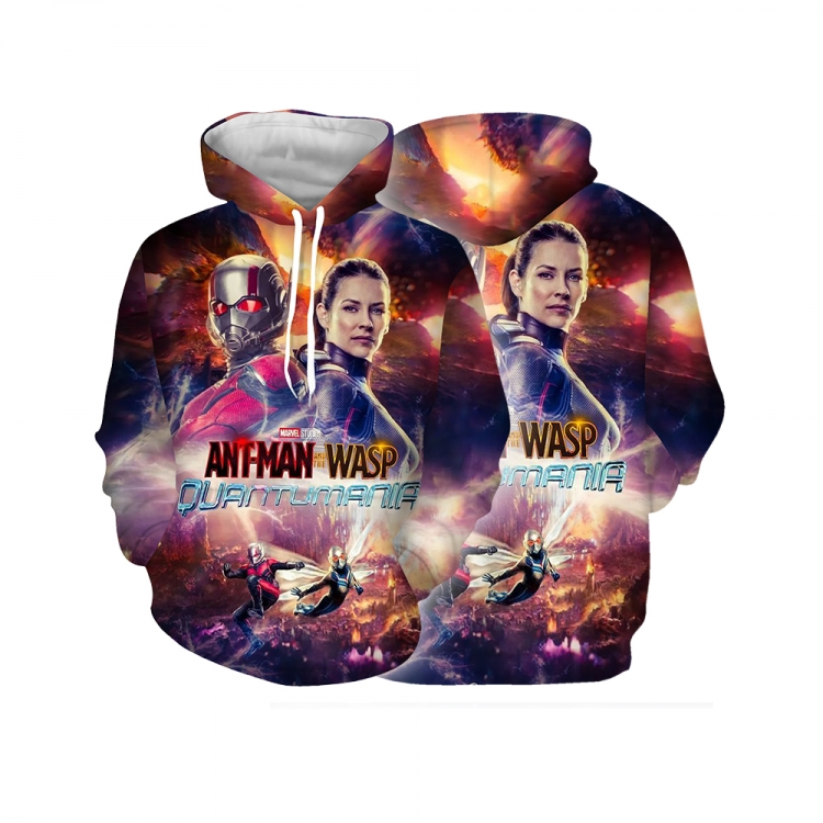 Ant Man 3 and Yellow Bee Girl Hooded jacket hip-hop zipperless sweatshirt S-5XL  price for 2 pcs three days in advance